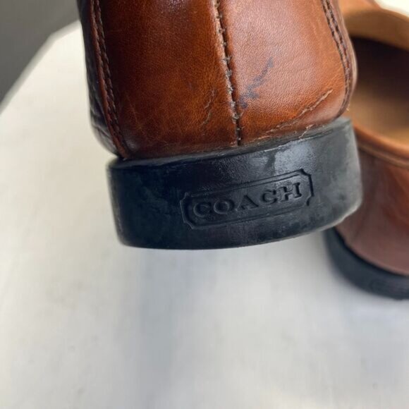 Coach Lawson Mens Brown Leather Loafers Size 8.5 D Made In Italy main image 5